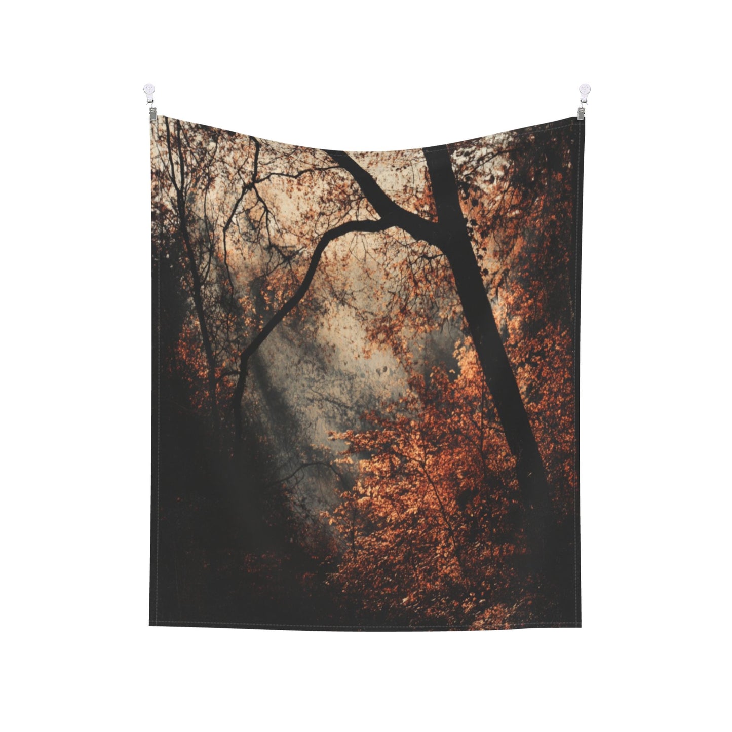 Autumn Forest Light and Shadow Tapestry | Warm Nature Landscape, Creative Home Decor for Any Space